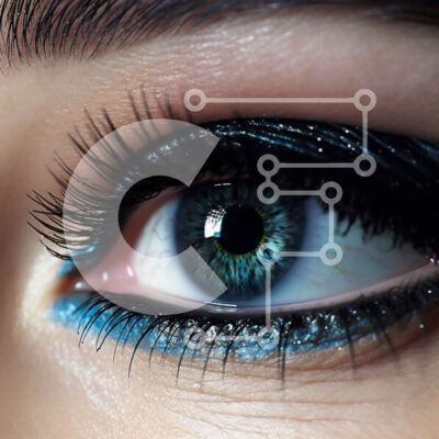 Intra Συλλεκτικό Ξύλινο Παζλ Plywood  4mm - Όμορφη κινηματογράφηση σε πρώτο πλάνο του γυναικείου ματιού με μπλε eyeliner και μάσκαρα Σε Ξύλινο Κουτί - Διαστάσεις: 10x10 cm – 25 κομμάτια - Image 1