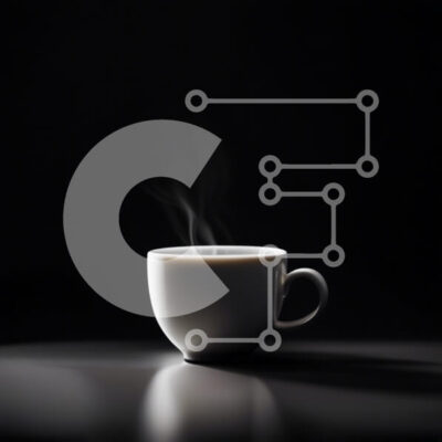 Intra Συλλεκτικό Ξύλινο Παζλ Plywood  4mm - Κομψό λευκό φλιτζάνι καφέ με ατμό που ανεβαίνει σε σκούρο φόντο Σε Ξύλινο Κουτί - Διαστάσεις: 10x10 cm – 25 κομμάτια - Image 1