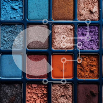 Intra Συλλεκτικό Ξύλινο Παζλ Plywood  4mm - Ζωντανή και υψηλής ποιότητας παλέτα σκιών ματιών σε κοντινή εικόνα Σε Ξύλινο Κουτί - Διαστάσεις: 10x10 cm – 25 κομμάτια - Image 1