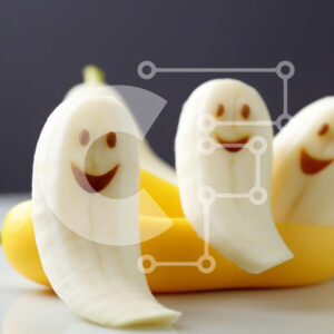 Intra Συλλεκτικό Ξύλινο Παζλ Plywood  4mm - Smiley Face μπανάνα διάταξη σε λευκό τραπέζι Σε Ξύλινο Κουτί - Διαστάσεις: 10x10 cm – 25 κομμάτια