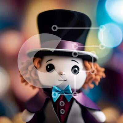 Intra Συλλεκτικό Ξύλινο Παζλ Plywood  4mm - Κομψή κούκλα με κόκκινα μαλλιά και μπλε μάτια Σε Ξύλινο Κουτί - Διαστάσεις: 10x10 cm – 25 κομμάτια - Image 1