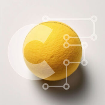 Intra Συλλεκτικό Ξύλινο Παζλ Plywood  4mm - Φωτεινό και φρέσκο ​​κίτρινο λεμόνι σε μια καθαρή λευκή επιφάνεια Σε Ξύλινο Κουτί - Διαστάσεις: 10x10 cm – 25 κομμάτια - Image 1