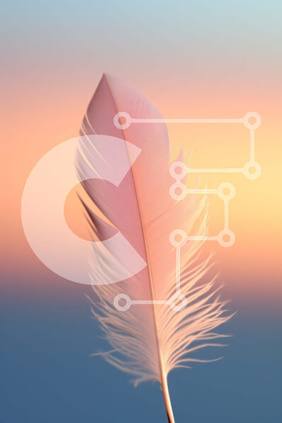 Intra Συλλεκτικό Ξύλινο Παζλ Plywood  4mm - Όμορφη εικόνα ενός ροζ φτερού που επιπλέει στο ηλιοβασίλεμα Σε Ξύλινο Κουτί - Διαστάσεις: 10x10 cm – 25 κομμάτια