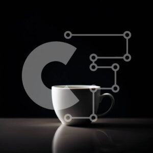 Intra Συλλεκτικό Ξύλινο Παζλ Plywood  4mm - Μινιμαλιστικό λευκό φλιτζάνι καφέ σε σκοτεινή επιφάνεια Σε Ξύλινο Κουτί - Διαστάσεις: 10x10 cm – 25 κομμάτια