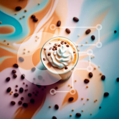 Intra Συλλεκτικό Ξύλινο Παζλ Plywood  4mm - Γευστικός καφές με σαντιγί σε ζωντανό φόντο Σε Ξύλινο Κουτί - Διαστάσεις: 10x10 cm – 25 κομμάτια - Image 1