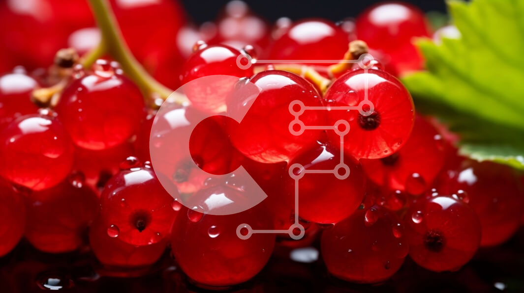 Intra Συλλεκτικό Ξύλινο Παζλ Plywood  4mm - Κοντινό πλάνο ενός κόκκινου κράνμπερι με σταγονίδια νερού Σε Ξύλινο Κουτί - Διαστάσεις: 10x10 cm – 25 κομμάτια