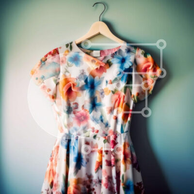 Intra Συλλεκτικό Ξύλινο Παζλ Plywood 4mm - Κομψό φλοράλ φόρεμα σε κρεμάστρα Σε Ξύλινο Κουτί - Διαστάσεις: 10x10 cm – 25 κομμάτια - Image 1