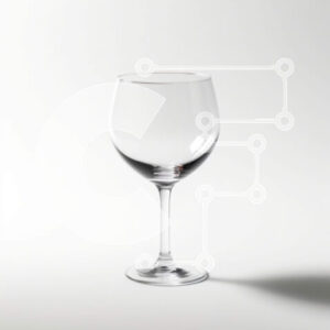 Intra Συλλεκτικό Ξύλινο Παζλ Plywood  4mm - Όμορφη εικόνα ενός διαφανούς ποτηριού κρασιού με στέλεχος και βάση Σε Ξύλινο Κουτί - Διαστάσεις: 10x10 cm – 25 κομμάτια