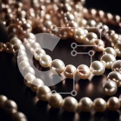 Intra Συλλεκτικό Ξύλινο Παζλ Plywood 4mm - Κομψή κινηματογράφηση σε πρώτο πλάνο με μαργαριτάρια σε μαύρο φόντο Σε Ξύλινο Κουτί - Διαστάσεις: 10x10 cm – 25 κομμάτια - Image 1