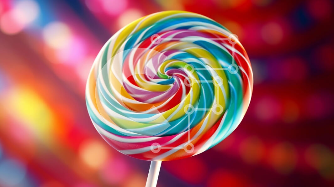 Intra Συλλεκτικό Ξύλινο Παζλ Plywood  4mm - Πολύχρωμο γλειφιτζούρι σε ένα ραβδί Σε Ξύλινο Κουτί - Διαστάσεις: 10x10 cm – 25 κομμάτια