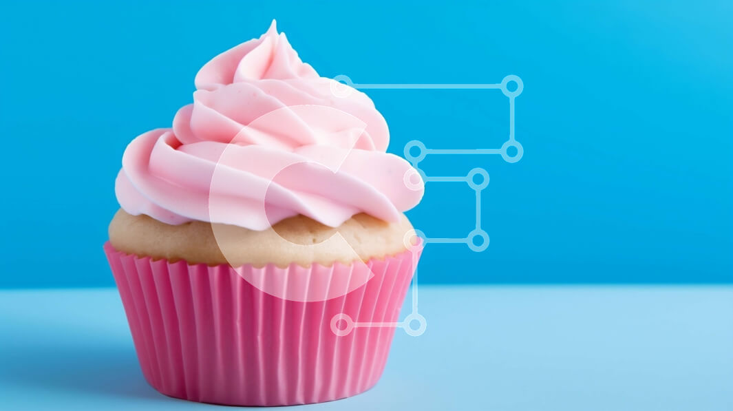 Intra Συλλεκτικό Ξύλινο Παζλ Plywood  4mm - Λαχταριστό ροζ cupcake με λευκό παγωμένο Σε Ξύλινο Κουτί - Διαστάσεις: 10x10 cm – 25 κομμάτια