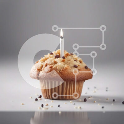 Intra Συλλεκτικό Ξύλινο Παζλ Plywood  4mm - Cupcake σοκολάτας με αναμμένο κερί Σε Ξύλινο Κουτί - Διαστάσεις: 10x10 cm – 25 κομμάτια - Image 1