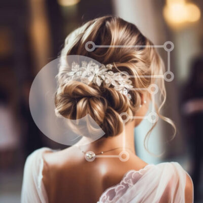 Intra Συλλεκτικό Ξύλινο Παζλ Plywood  4mm - Υπέροχη φωτογραφία μιας νύφης με νυφικό και φλοράλ κεφαλόδεσμο Σε Ξύλινο Κουτί - Διαστάσεις: 10x10 cm – 25 κομμάτια - Image 1