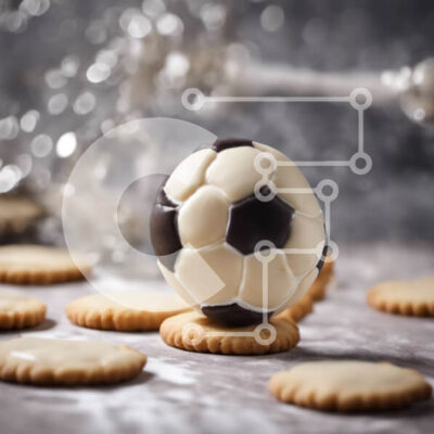 Intra Συλλεκτικό Ξύλινο Παζλ Plywood 4mm - Μπισκότο σε σχήμα ποδοσφαίρου σε ένα τραπέζι Σε Ξύλινο Κουτί - Διαστάσεις: 10x10 cm – 25 κομμάτια - Image 1