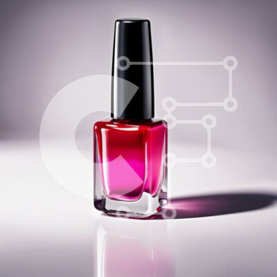 Intra Συλλεκτικό Ξύλινο Παζλ Plywood  4mm - Κομψή εικόνα του κόκκινου μπουκαλιού βερνικιού νυχιών με μαύρο καπάκι Σε Ξύλινο Κουτί - Διαστάσεις: 10x10 cm – 25 κομμάτια - Image 1