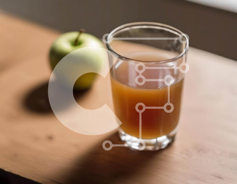 Intra Συλλεκτικό Ξύλινο Παζλ Plywood  4mm - Ποτήρι ποτό και μήλο στο τραπέζι Σε Ξύλινο Κουτί - Διαστάσεις: 10x10 cm – 25 κομμάτια