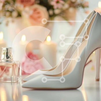 Intra Συλλεκτικό Ξύλινο Παζλ Plywood  4mm - Λευκό ψηλοτάκουνο παπούτσι με λουλούδια, κεριά και άρωμα Σε Ξύλινο Κουτί - Διαστάσεις: 10x10 cm – 25 κομμάτια - Image 1