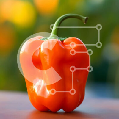 Intra Συλλεκτικό Ξύλινο Παζλ Plywood  4mm - Κόκκινη πιπεριά σε ξύλινο τραπέζι Σε Ξύλινο Κουτί - Διαστάσεις: 10x10 cm – 25 κομμάτια - Image 1