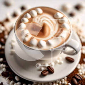 Intra Συλλεκτικό Ξύλινο Παζλ Plywood  4mm - Νόστιμο φλιτζάνι καφέ με σαντιγί και πασπάλισμα σοκολάτας Σε Ξύλινο Κουτί - Διαστάσεις: 10x10 cm – 25 κομμάτια