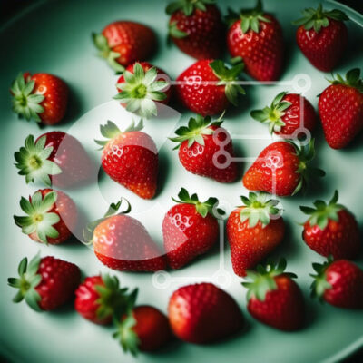 Intra Συλλεκτικό Ξύλινο Παζλ Plywood 4mm - Όμορφη εικόνα με φρέσκες φράουλες σε ένα πιάτο Σε Ξύλινο Κουτί - Διαστάσεις: 10x10 cm – 25 κομμάτια - Image 1