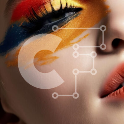 Intra Συλλεκτικό Ξύλινο Παζλ Plywood  4mm - Εκπληκτική εικόνα μιας γυναίκας με έντονο μακιγιάζ και ψεύτικες βλεφαρίδες Σε Ξύλινο Κουτί - Διαστάσεις: 10x10 cm – 25 κομμάτια - Image 1