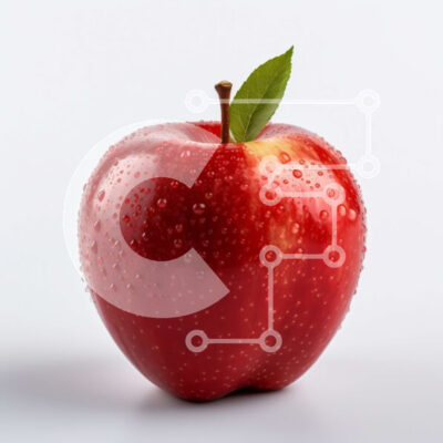 Intra Συλλεκτικό Ξύλινο Παζλ Plywood  4mm - Κόκκινο μήλο με σταγονίδια νερού Σε Ξύλινο Κουτί - Διαστάσεις: 10x10 cm – 25 κομμάτια - Image 1