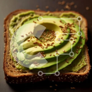 Intra Συλλεκτικό Ξύλινο Παζλ Plywood  4mm - Νόστιμη φέτα τοστ αβοκάντο με σουσάμι Σε Ξύλινο Κουτί - Διαστάσεις: 10x10 cm – 25 κομμάτια