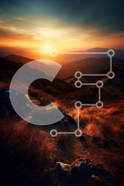 Intra Συλλεκτικό Ξύλινο Παζλ Plywood  4mm - Ονειρική και ειρηνική εικόνα του ηλιοβασιλέματος πάνω από μια οροσειρά Σε Ξύλινο Κουτί - Διαστάσεις: 10x10 cm – 25 κομμάτια