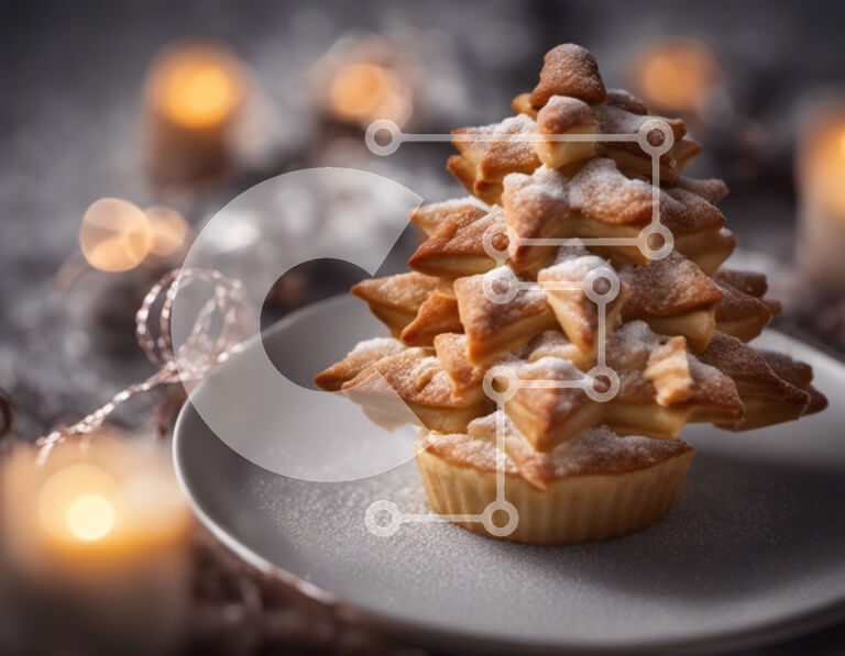 Intra Συλλεκτικό Ξύλινο Παζλ Plywood  4mm - Cupcake με γλάσο και κεριά σε διακοσμητικό δέντρο Σε Ξύλινο Κουτί - Διαστάσεις: 10x10 cm – 25 κομμάτια