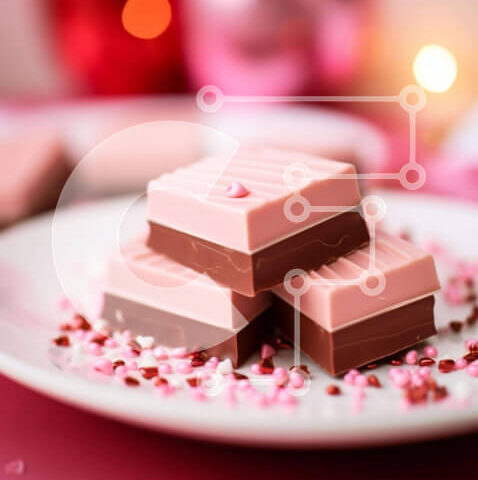 Intra Συλλεκτικό Ξύλινο Παζλ Plywood 4mm - Ρομαντικές μπάρες σοκολάτας για την ημέρα του Αγίου Βαλεντίνου Σε Ξύλινο Κουτί - Διαστάσεις: 10x10 cm – 25 κομμάτια - Image 1