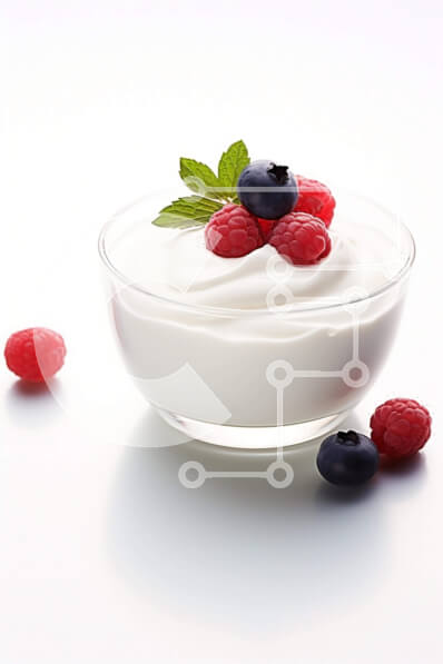 Intra Συλλεκτικό Ξύλινο Παζλ Plywood  4mm - Μπολ με γιαούρτι με σμέουρα και βατόμουρα Σε Ξύλινο Κουτί - Διαστάσεις: 10x10 cm – 25 κομμάτια