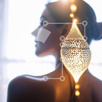 Intra Συλλεκτικό Ξύλινο Παζλ Plywood  4mm - Γυναίκα με την πλάτη στο παράθυρο - Φωτογραφία στοκ φωτογραφίας ομορφιάς και μόδας Σε Ξύλινο Κουτί - Διαστάσεις: 10x10 cm – 25 κομμάτια - Image 1