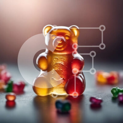 Intra Συλλεκτικό Ξύλινο Παζλ Plywood 4mm - Πολύχρωμα Gummy Bears στο τραπέζι Σε Ξύλινο Κουτί - Διαστάσεις: 10x10 cm – 25 κομμάτια - Image 1