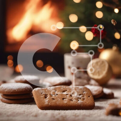 Intra Συλλεκτικό Ξύλινο Παζλ Plywood  4mm - Τραπέζι με μπισκότα και φλιτζάνι μια ζεστή χειμωνιάτικη μέρα Σε Ξύλινο Κουτί - Διαστάσεις: 10x10 cm – 25 κομμάτια - Image 1