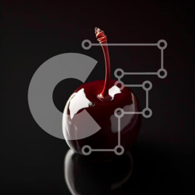 Intra Συλλεκτικό Ξύλινο Παζλ Plywood  4mm - Ενιαίο κεράσι σε μαύρο φόντο Σε Ξύλινο Κουτί - Διαστάσεις: 10x10 cm – 25 κομμάτια - Image 1