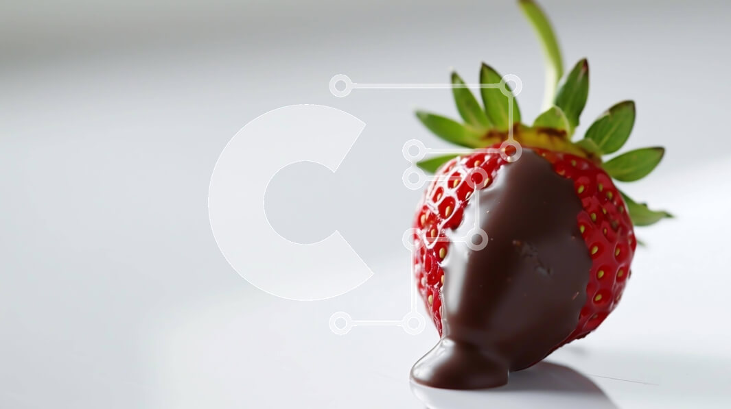 Intra Συλλεκτικό Ξύλινο Παζλ Plywood  4mm - Φράουλα με επικάλυψη σοκολάτας σε φρέσκια φράουλα Σε Ξύλινο Κουτί - Διαστάσεις: 10x10 cm – 25 κομμάτια