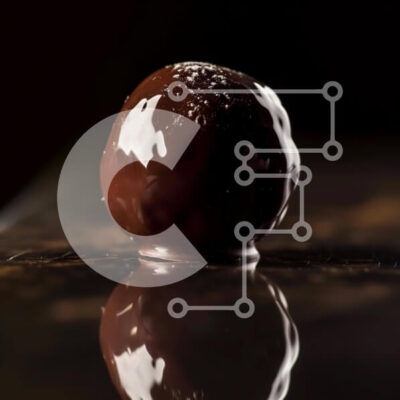 Intra Συλλεκτικό Ξύλινο Παζλ Plywood  4mm - Μπάλα μαύρης σοκολάτας σε αδιαφανή επιφάνεια Σε Ξύλινο Κουτί - Διαστάσεις: 10x10 cm – 25 κομμάτια - Image 1