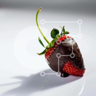 Intra Συλλεκτικό Ξύλινο Παζλ Plywood  4mm - Φράουλα με επικάλυψη σοκολάτας Σε Ξύλινο Κουτί - Διαστάσεις: 10x10 cm – 25 κομμάτια - Image 1