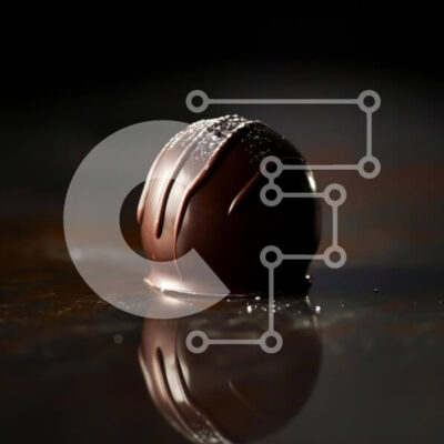 Intra Συλλεκτικό Ξύλινο Παζλ Plywood  4mm - Μπάλα μαύρης σοκολάτας στο τραπέζι Σε Ξύλινο Κουτί - Διαστάσεις: 10x10 cm – 25 κομμάτια - Image 1