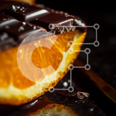 Intra Συλλεκτικό Ξύλινο Παζλ Plywood  4mm - Φέτα πορτοκαλιού καλυμμένη με σοκολάτα Σε Ξύλινο Κουτί - Διαστάσεις: 10x10 cm – 25 κομμάτια - Image 1