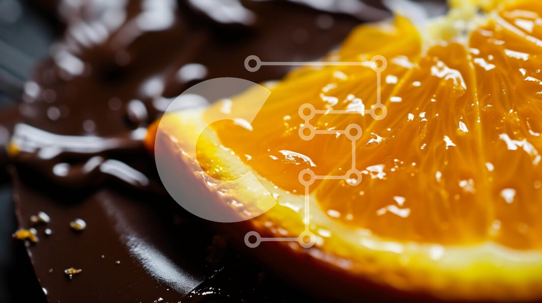 Intra Συλλεκτικό Ξύλινο Παζλ Plywood  4mm - Φέτα πορτοκαλιού καλυμμένη με σοκολάτα σε ημιτελές κέικ Σε Ξύλινο Κουτί - Διαστάσεις: 10x10 cm – 25 κομμάτια