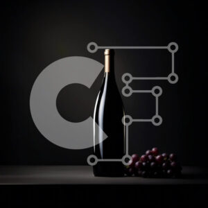 Intra Συλλεκτικό Ξύλινο Παζλ Plywood  4mm - Όμορφη εικόνα κόκκινου κρασιού και σταφυλιών σε σκούρο φόντο Σε Ξύλινο Κουτί - Διαστάσεις: 10x10 cm – 25 κομμάτια