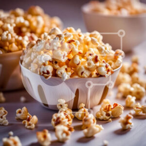 Intra Συλλεκτικό Ξύλινο Παζλ Plywood  4mm - Νόστιμη εικόνα ποπ κορν με βούτυρο Σε Ξύλινο Κουτί - Διαστάσεις: 10x10 cm – 25 κομμάτια