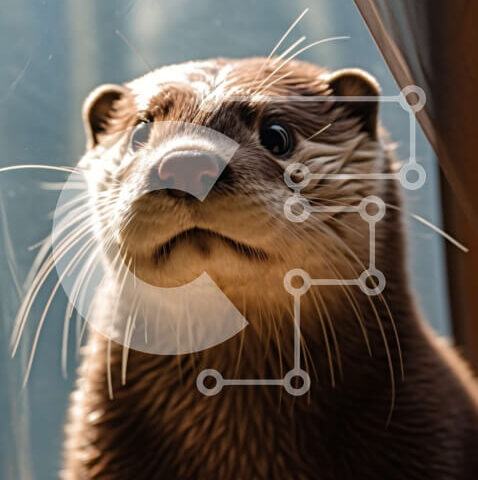 Intra Συλλεκτικό Ξύλινο Παζλ Plywood  4mm - Κοντινό πλάνο μιας καφέ ενυδρίδας με μεγάλα στρογγυλά μάτια Σε Ξύλινο Κουτί - Διαστάσεις: 10x10 cm – 25 κομμάτια - Image 1