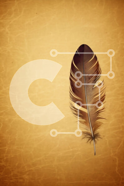 Intra Συλλεκτικό Ξύλινο Παζλ Plywood  4mm - Όμορφη εικόνα ενός καφέ φτερού σε παλαιωμένο χαρτί Σε Ξύλινο Κουτί - Διαστάσεις: 10x10 cm – 25 κομμάτια