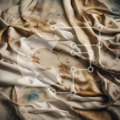 Intra Συλλεκτικό Ξύλινο Παζλ Plywood  4mm - Κομψή και πολυτελής κινηματογράφηση σε πρώτο πλάνο από ύφασμα με λουλουδάτο μοτίβο Σε Ξύλινο Κουτί - Διαστάσεις: 10x10 cm – 25 κομμάτια - Image 1