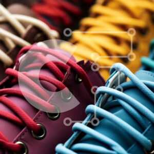 Intra Συλλεκτικό Ξύλινο Παζλ Plywood  4mm - Πολύχρωμα αθλητικά παπούτσια από κοντά Σε Ξύλινο Κουτί - Διαστάσεις: 10x10 cm – 25 κομμάτια