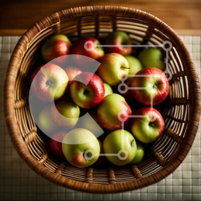 Intra Συλλεκτικό Ξύλινο Παζλ Plywood  4mm - Ζωντανή εικόνα ενός μπολ με κόκκινα μήλα Σε Ξύλινο Κουτί - Διαστάσεις: 10x10 cm – 25 κομμάτια - Image 1