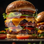 Intra Συλλεκτικό Ξύλινο Παζλ Plywood  4mm – Λαχταριστό Cheeseburger με φρέσκα υλικά Σε Ξύλινο Κουτί – Διαστάσεις: 10×10 cm – 25 κομμάτια