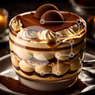 Intra Συλλεκτικό Ξύλινο Παζλ Plywood  4mm - Αφεθείτε σε ένα παρακμιακό επιδόρπιο μους σοκολάτας και βανίλιας Σε Ξύλινο Κουτί - Διαστάσεις: 10x10 cm – 25 κομμάτια - Image 1